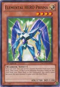 Elemental HERO Prisma trading card from Legendary Collection 2 Elemental HERO Prisma - Legendary Collection 2 YuGiOh trading card