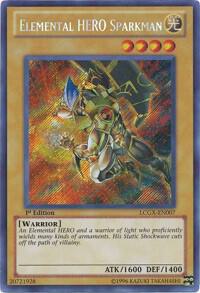 Elemental HERO Sparkman (Alternate Art) trading card from Legendary Collection 2 Elemental HERO Sparkman (Alternate Art) - Legendary Collection 2 YuGiOh trading card