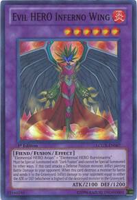 Evil HERO Inferno Wing trading card from Legendary Collection 2 Evil HERO Inferno Wing - Legendary Collection 2 YuGiOh trading card