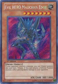 Evil HERO Malicious Edge - Legendary Collection 2 (LC02) #LCGX-EN029 - Secret Rare YuGiOh Trading Card