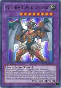 Evil HERO Wild Cyclone - Legendary Collection 2 (LC02) #LCGX-EN070 - Super Rare YuGiOh Trading Card