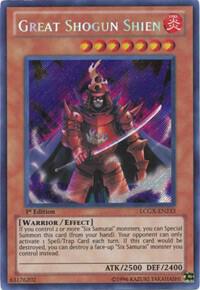 Great Shogun Shien trading card from Legendary Collection 2 Great Shogun Shien - Legendary Collection 2 YuGiOh trading card
