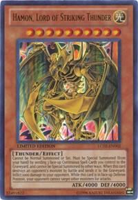 Hamon, Lord of Striking Thunder trading card from Legendary Collection 2 Hamon, Lord of Striking Thunder - Legendary Collection 2 YuGiOh trading card