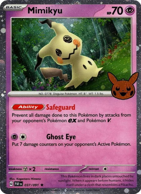 Mimikyu - 037/091 (Cosmos Holo) - Trick or Trade BOOster Bundle 2024 Pokémon trading card