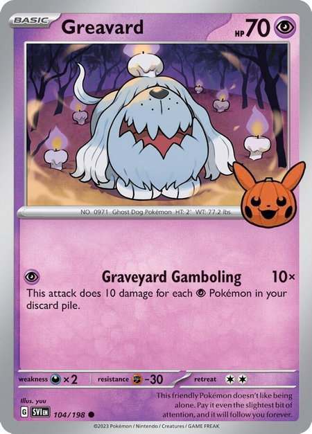 Greavard - Trick or Trade BOOster Bundle 2024 Pokémon trading card