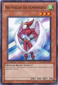 Neo-Spacian Air Hummingbird trading card from Legendary Collection 2 Neo-Spacian Air Hummingbird - Legendary Collection 2 YuGiOh trading card