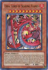 Uria, Lord of Searing Flames trading card from Legendary Collection 2 Uria, Lord of Searing Flames - Legendary Collection 2 YuGiOh trading card