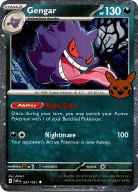 Gengar (Cosmos Holo) - Trick or Trade BOOster Bundle 2024 (TTBB24) #057/091 - Holo Rare Pokémon Trading Card