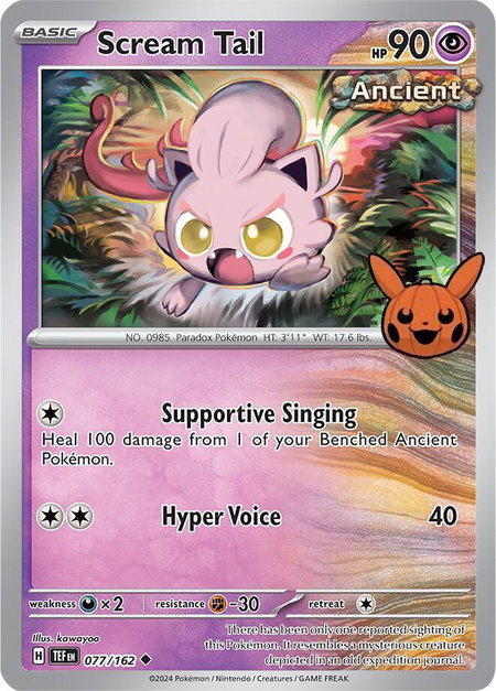 Scream Tail - Trick or Trade BOOster Bundle 2024 Pokémon trading card