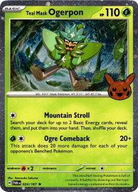 Teal Mask Ogerpon (Cosmos Holo) - Trick or Trade BOOster Bundle 2024 (TTBB24) #024/167 - Holo Rare Pokémon Trading Card