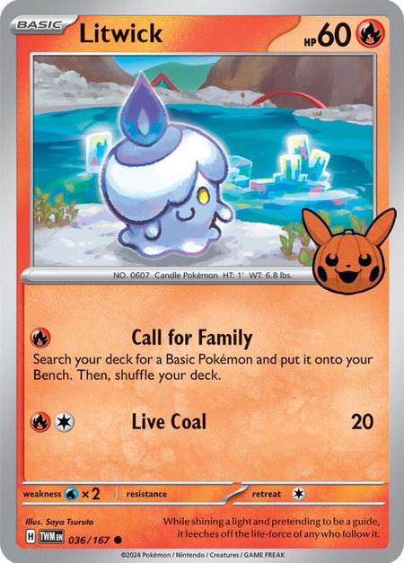 Litwick - Trick or Trade BOOster Bundle 2024 Pokémon trading card