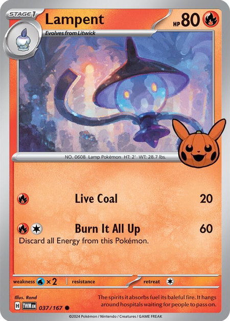 Lampent - Trick or Trade BOOster Bundle 2024 Pokémon trading card