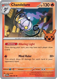 Chandelure - Trick or Trade BOOster Bundle 2024 (TTBB24) #038/167 - Rare Pokémon Trading Card