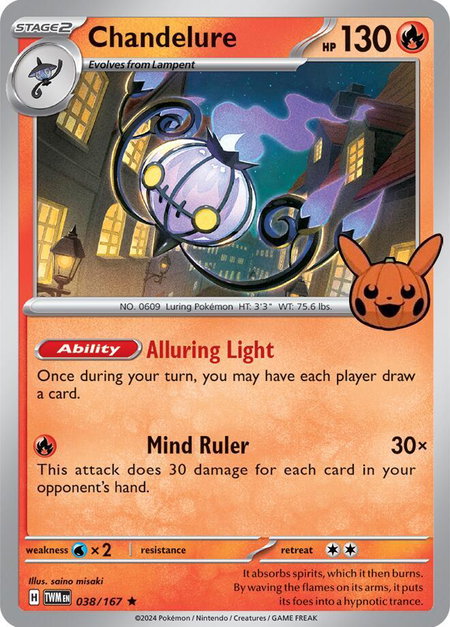 Chandelure - Trick or Trade BOOster Bundle 2024 Pokémon trading card