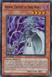 Snoww, Unlight of Dark World - Structure Deck: Gates of the Underworld (SDGU) #SDGU-EN002 - Super Rare YuGiOh Trading Card
