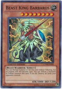 Beast King Barbaros - 2011 Collectors Tins (CT08) #CT08-EN005 - Super Rare YuGiOh Trading Card