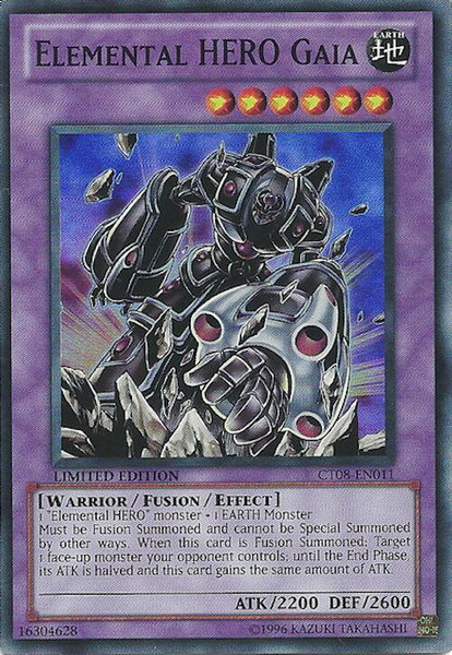 Elemental HERO Gaia trading card from 2011 Collectors Tins Elemental HERO Gaia - 2011 Collectors Tins YuGiOh trading card