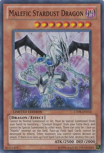 Malefic Stardust Dragon - 2011 Collectors Tins (CT08) #CT08-EN014 - Super Rare YuGiOh Trading Card