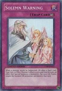 Solemn Warning - 2011 Collectors Tins (CT08) #CT08-EN015 - Super Rare YuGiOh Trading Card