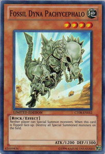 Fossil Dyna Pachycephalo - 2011 Collectors Tins (CT08) #CT08-EN012 - Super Rare YuGiOh Trading Card