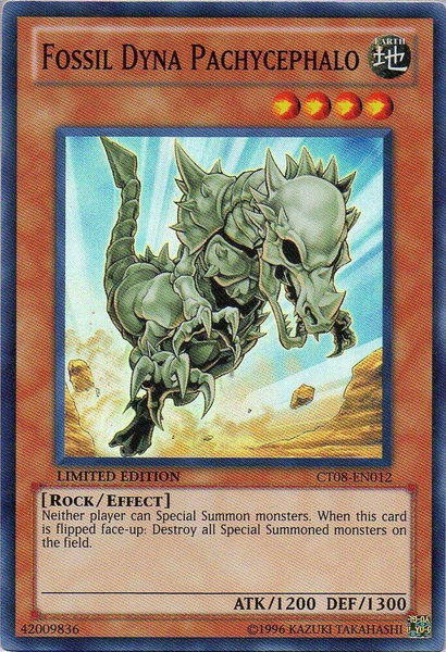 Fossil Dyna Pachycephalo - 2011 Collectors Tins YuGiOh trading card