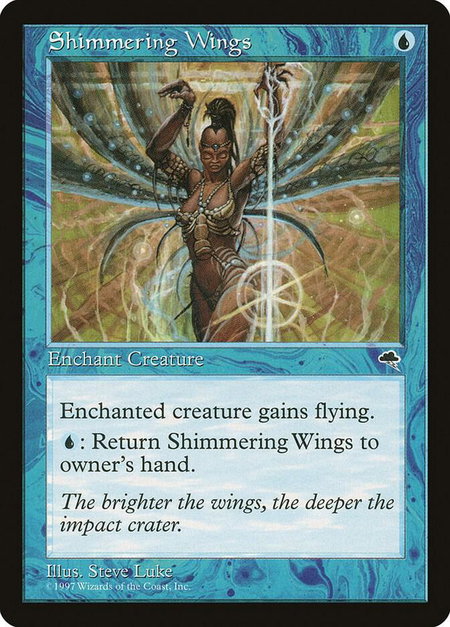 Shimmering Wings - Tempest Magic: The Gathering trading card