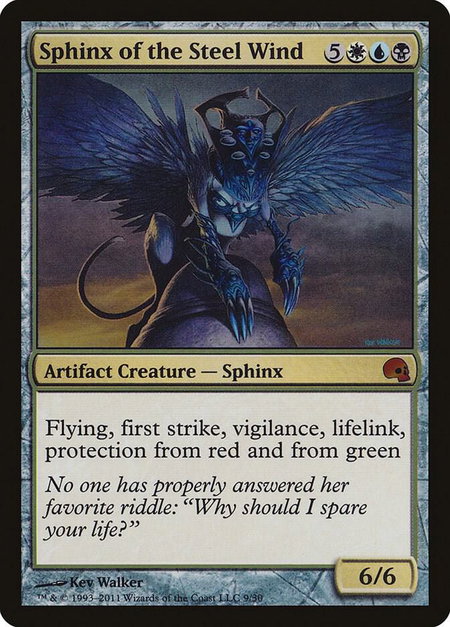 Sphinx of the Steel Wind - Premium Deck Series: Graveborn Magic: The Gathering trading card
