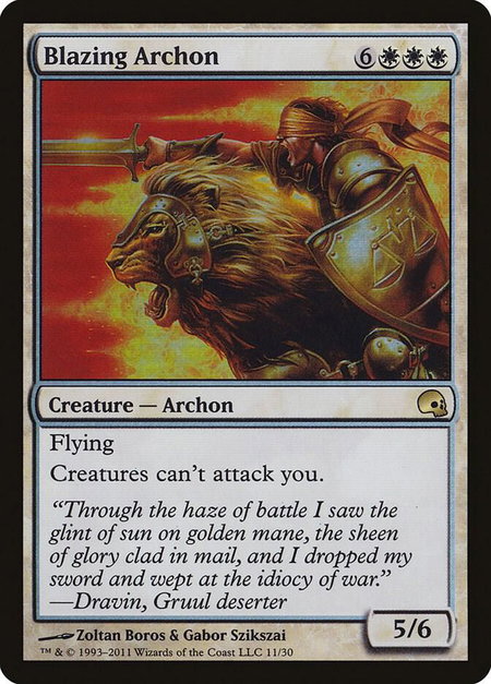 Blazing Archon trading card from Premium Deck Series: Graveborn Blazing Archon - Premium Deck Series: Graveborn Magic: The Gathering trading card