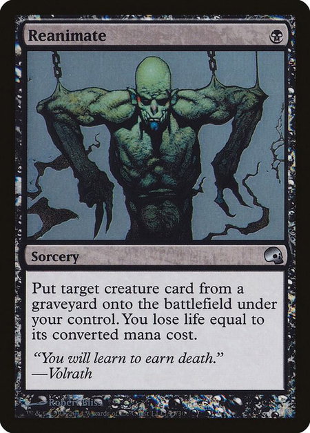 Reanimate trading card from Premium Deck Series: Graveborn Reanimate - Premium Deck Series: Graveborn Magic: The Gathering trading card
