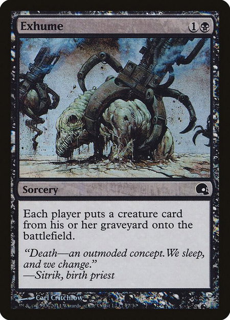 Exhume trading card from Premium Deck Series: Graveborn Exhume - Premium Deck Series: Graveborn Magic: The Gathering trading card