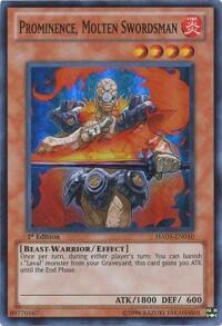 Prominence, Molten Swordsman - Hidden Arsenal 5: Steelswarm Invasion (HA05) #HA05-EN010 - Super Rare YuGiOh Trading Card