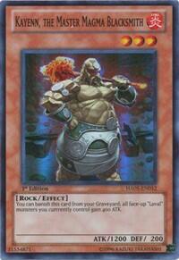 Kayenn, the Master Magma Blacksmith - Hidden Arsenal 5: Steelswarm Invasion (HA05) #HA05-EN012 - Super Rare YuGiOh Trading Card