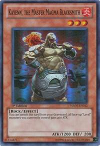 Kayenn, the Master Magma Blacksmith - Hidden Arsenal 5: Steelswarm Invasion YuGiOh trading card