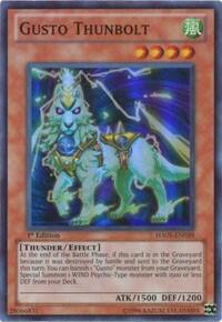 Gusto Thunbolt - Hidden Arsenal 5: Steelswarm Invasion (HA05) #HA05-EN039 - Super Rare YuGiOh Trading Card