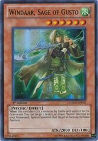 Windaar, Sage of Gusto - Hidden Arsenal 5: Steelswarm Invasion (HA05) #HA05-EN042 - Super Rare YuGiOh Trading Card