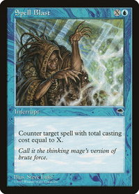 Spell Blast - Tempest (TMP) #89 - Common Magic: The Gathering Trading Card
