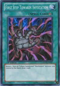 First Step Towards Infestation - Hidden Arsenal 5: Steelswarm Invasion (HA05) #HA05-EN057 - Super Rare YuGiOh Trading Card