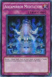 Aquamirror Meditation - Hidden Arsenal 5: Steelswarm Invasion (HA05) #HA05-EN058 - Super Rare YuGiOh Trading Card