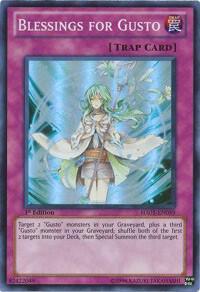 Blessings for Gusto - Hidden Arsenal 5: Steelswarm Invasion YuGiOh trading card
