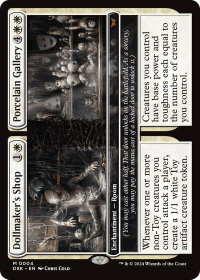Dollmaker's Shop // Porcelain Gallery - Duskmourn: House of Horror (DSK) #4 - Mythic Rare Magic: The Gathering Trading Card