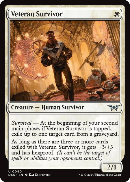 Veteran Survivor - Duskmourn: House of Horror Magic: The Gathering trading card