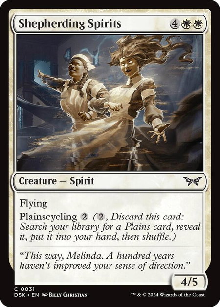Shepherding Spirits - Duskmourn: House of Horror Magic: The Gathering trading card