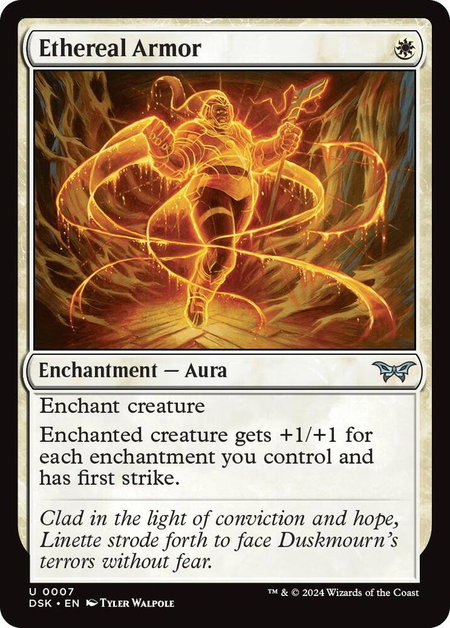 Ethereal Armor - Duskmourn: House of Horror Magic: The Gathering trading card