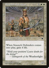 Staunch Defenders - Tempest (TMP) #49 - Uncommon Magic: The Gathering Trading Card