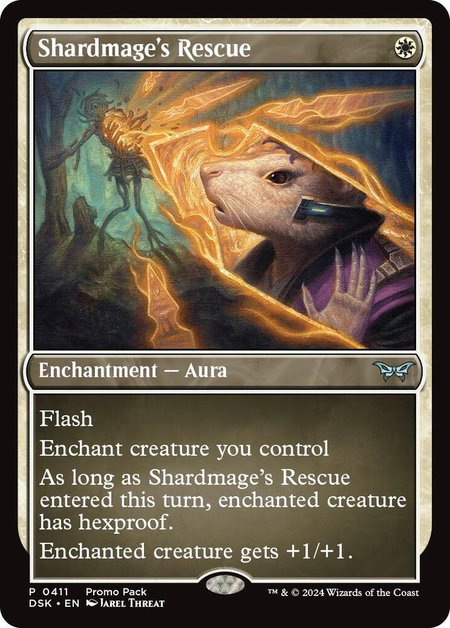 Shardmage's Rescue trading card from Promo Pack: Duskmourn: House of Horror Shardmage's Rescue - Promo Pack: Duskmourn: House of Horror Magic: The Gathering trading card