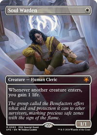 Soul Warden (Borderless) - Special Guests (SPG) #65 - Mythic Magic: The Gathering Trading Card