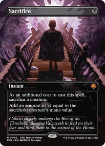 Sacrifice (Borderless) - Special Guests (SPG) #69 - Mythic Rare Magic: The Gathering Trading Card