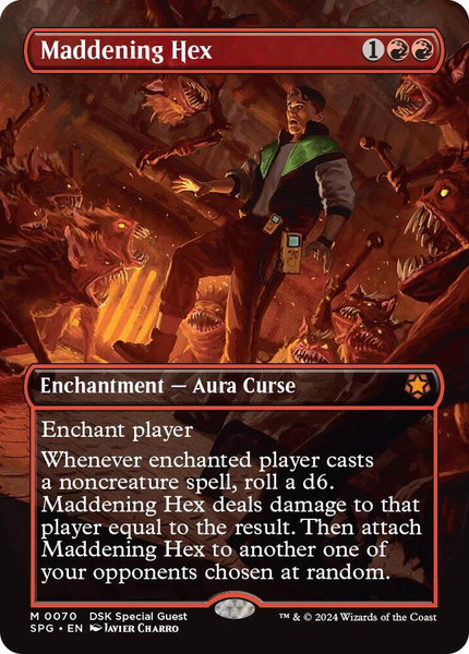 Maddening Hex (Borderless) trading card from Special Guests Maddening Hex (Borderless) - Special Guests Magic: The Gathering trading card