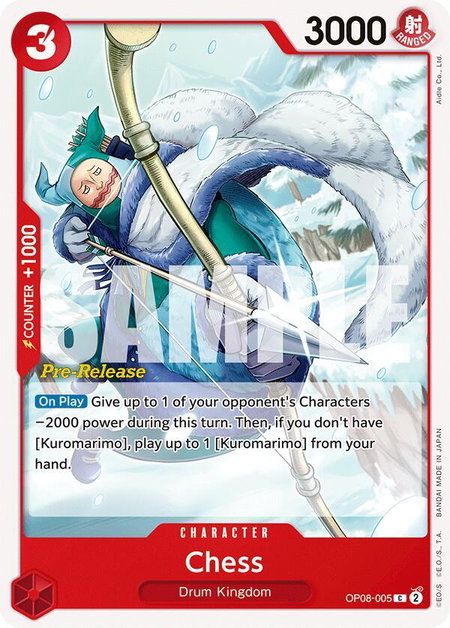 Chess - Two Legends Pre-Release Cards One Piece trading card