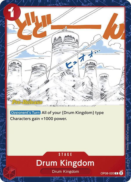 Drum Kingdom - Two Legends Pre-Release Cards One Piece trading card